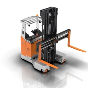 2.Xe nâng điện đa hướng 5 tấn với 4 càng