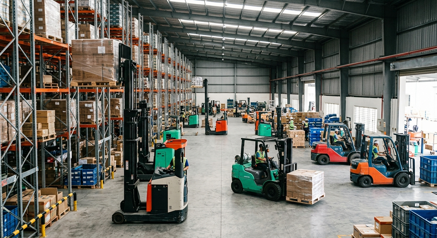 Tổng quan về hệ sinh thái thiết bị nâng hạ và lưu trữ kho xưởng tại 5B JSC