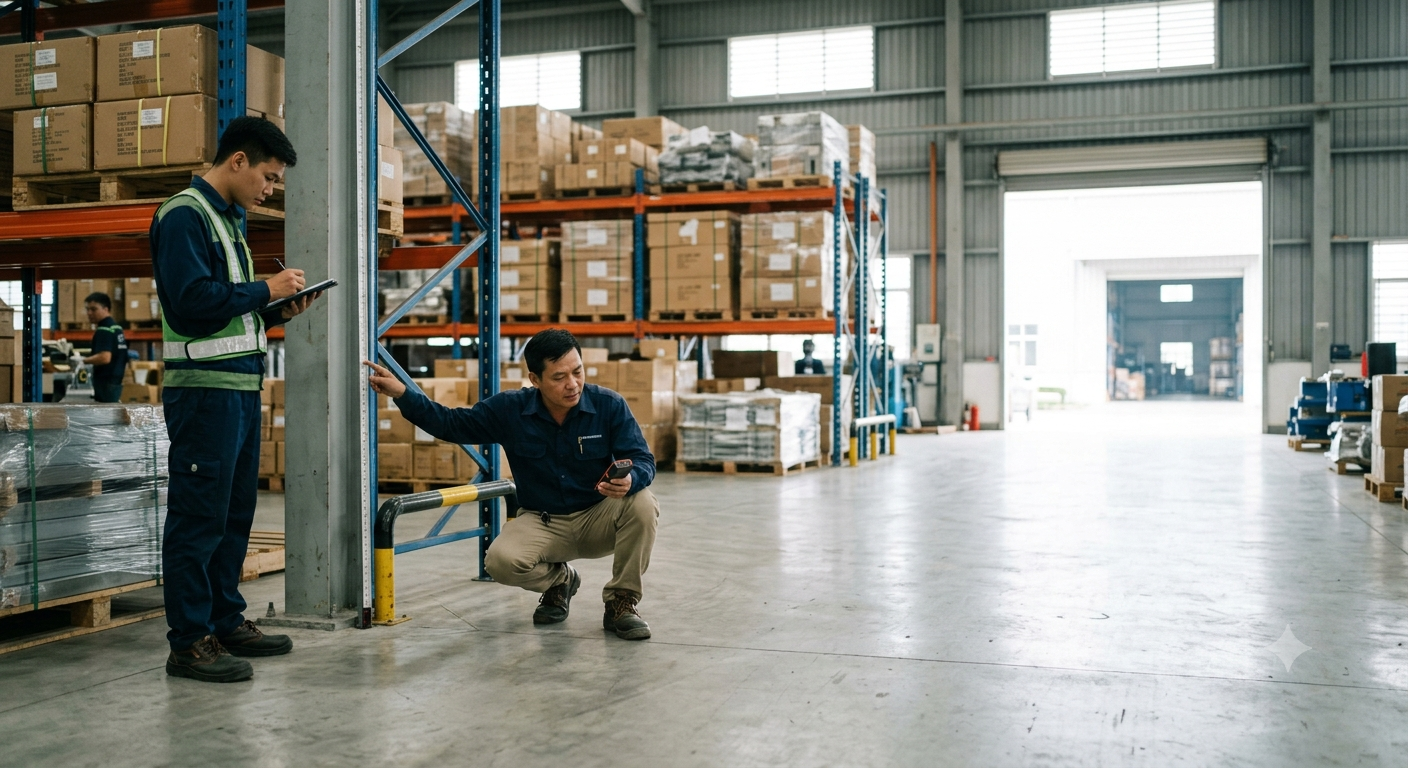 Khảo sát diện tích nhà kho và các yếu tố mặt bằng cốt lõi